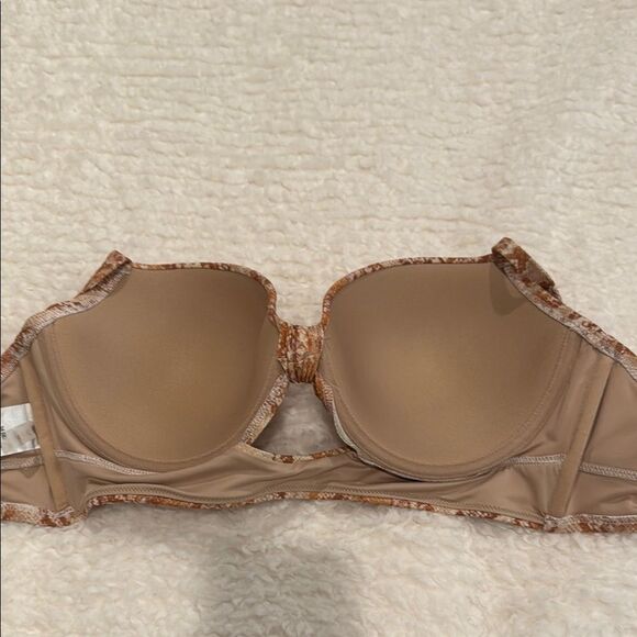 Brown Snake Print Bikini Top - Picture 4 of 6